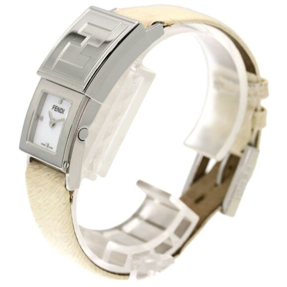 Fendi Orologi 5400L Quartz Analog Stainless Steel Leather Ladies\' Watch